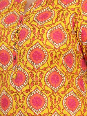 printed straight kurta - 16838066 - Standard Image - 4
