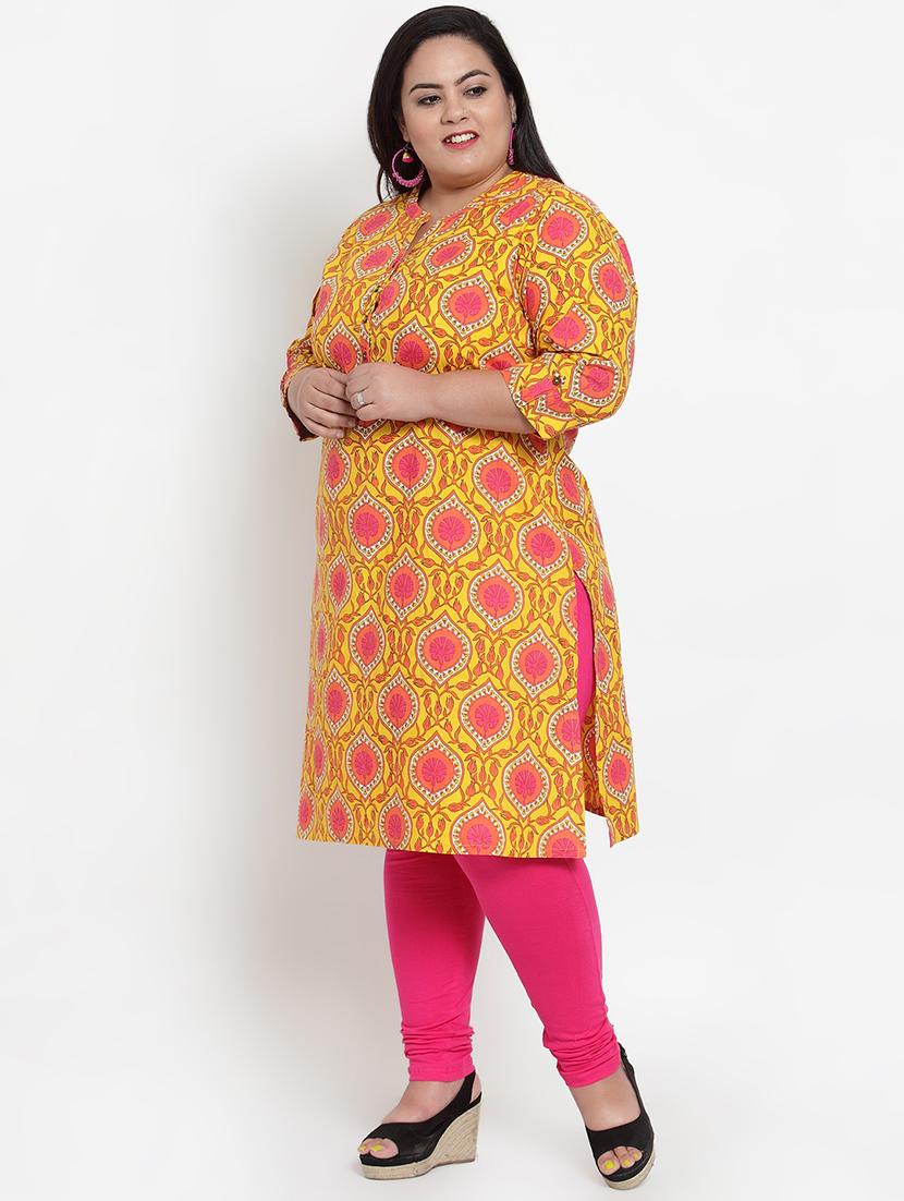 printed straight kurta - 16838066 - Zoom Image - 2