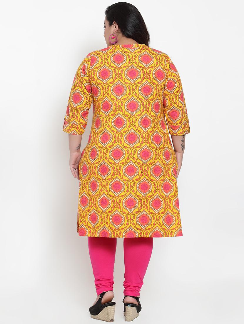 printed straight kurta - 16838066 - Zoom Image - 3