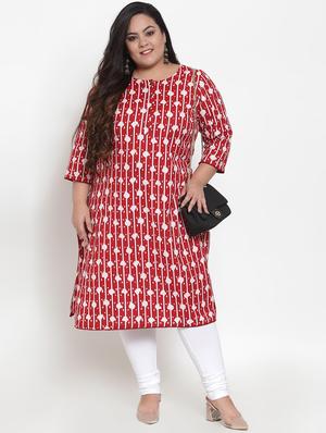 printed straight kurta - 16838098 - Standard Image - 4
