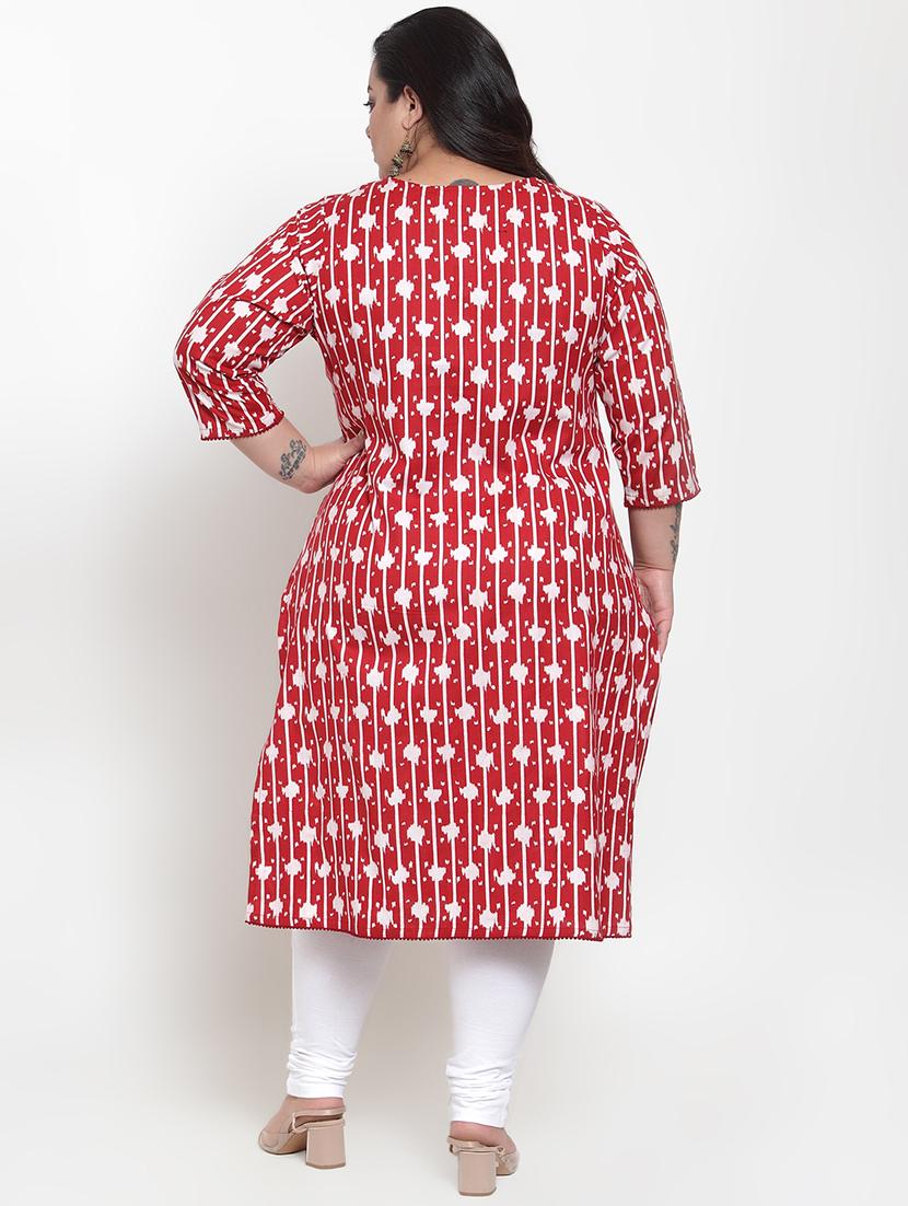 printed straight kurta - 16838098 - Zoom Image - 3