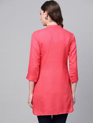 solid straight kurta - 16838107 - Standard Image - 3
