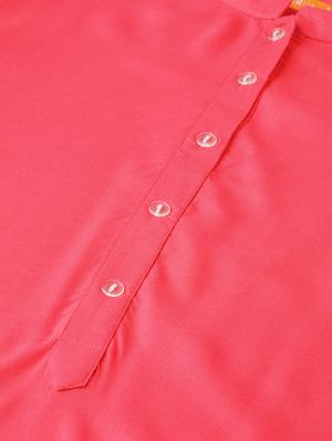 solid straight kurta - 16838107 - Standard Image - 4