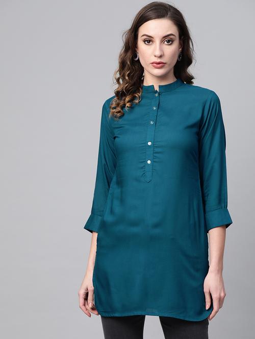 solid straight kurta - 16838108 - Standard Image - 1