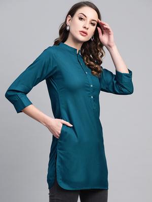 solid straight kurta - 16838108 - Standard Image - 2