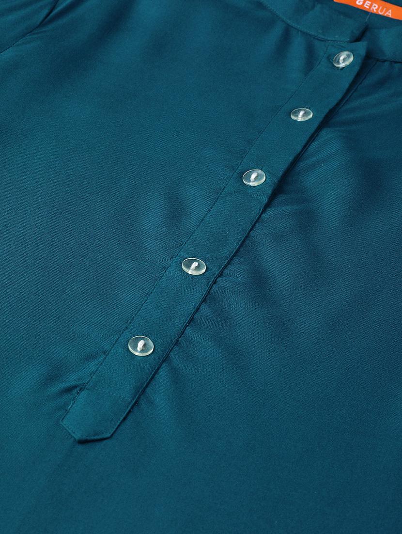 solid straight kurta - 16838108 - Zoom Image - 4