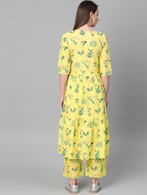 floral kurta palazzo set - 16838121 - Standard Image - 3