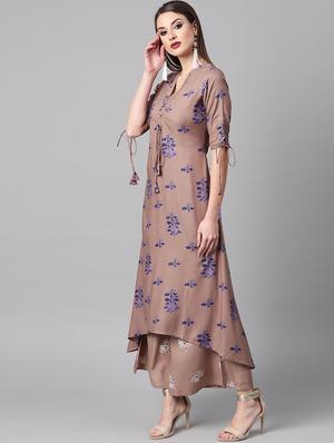 floral kurta palazzo set - 16838123 - Standard Image - 2