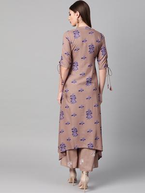 floral kurta palazzo set - 16838123 - Standard Image - 3