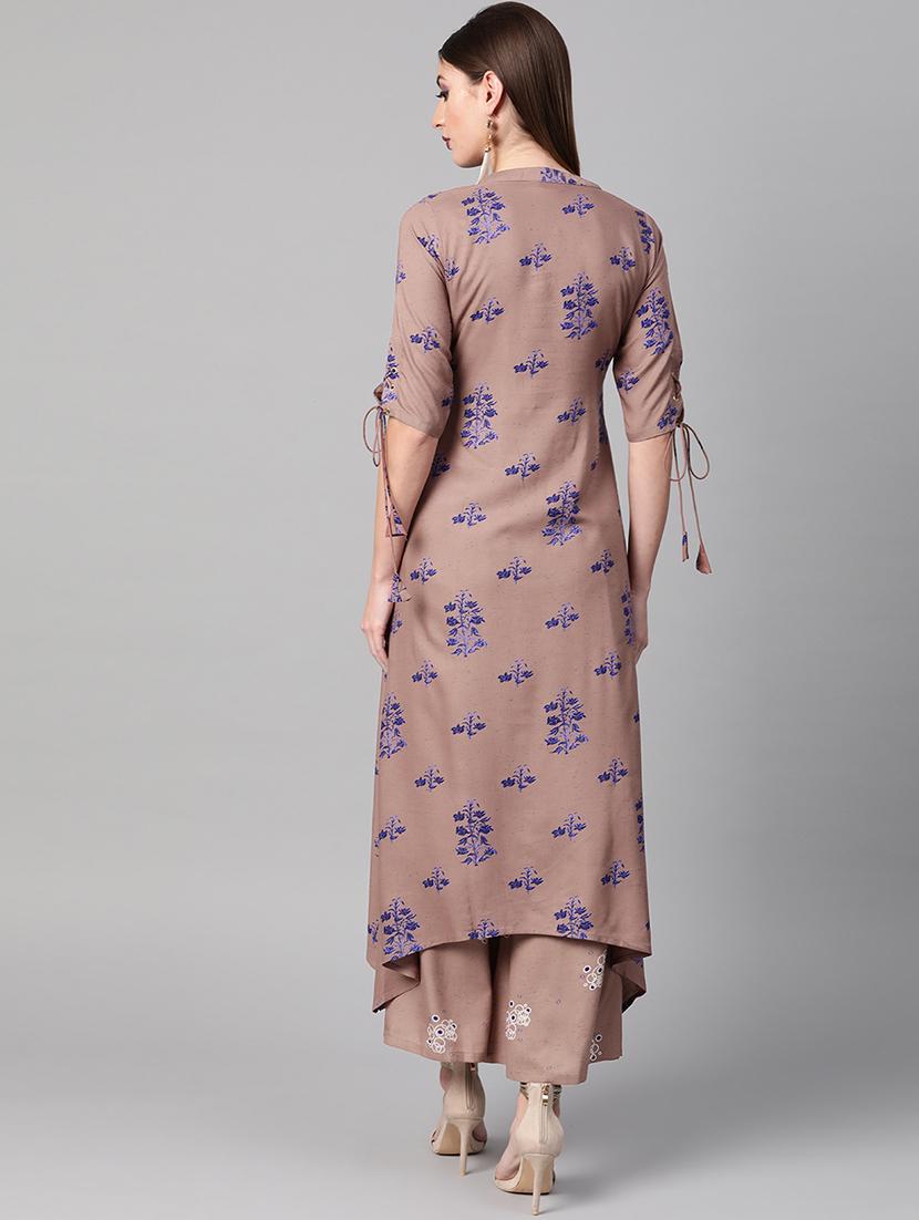 floral kurta palazzo set - 16838123 - Zoom Image - 3