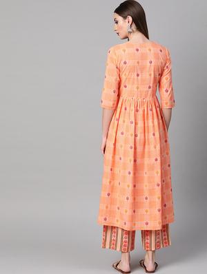 checkered kurta palazzo set - 16838125 - Standard Image - 3