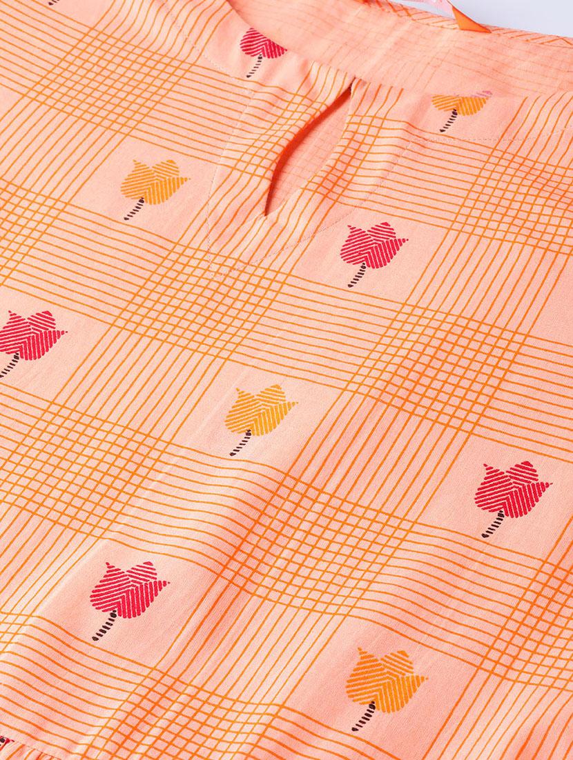 checkered kurta palazzo set - 16838125 - Zoom Image - 4