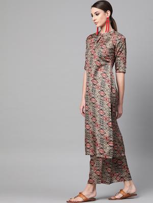 floral kurta palazzo set - 16838137 - Standard Image - 2