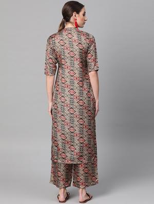 floral kurta palazzo set - 16838137 - Standard Image - 3