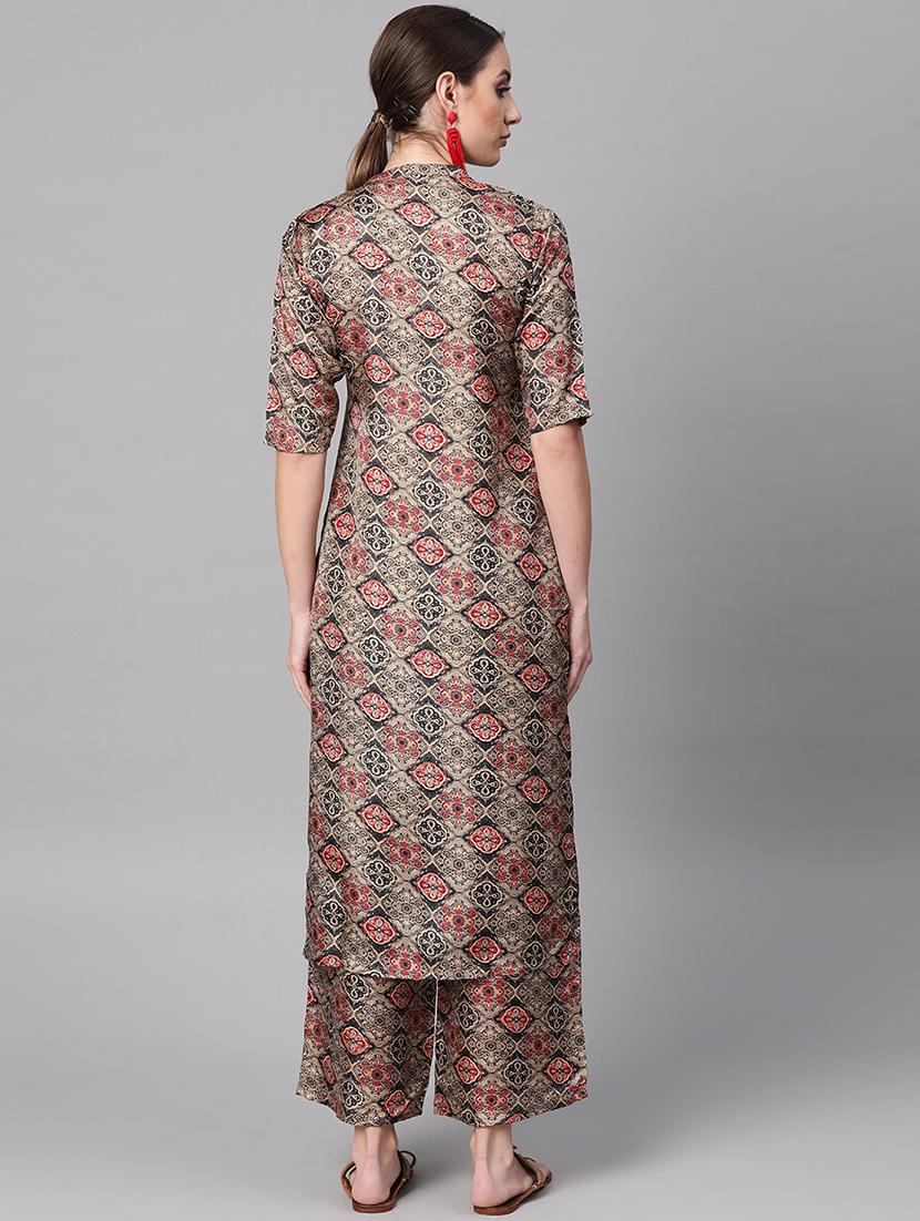 floral kurta palazzo set - 16838137 - Zoom Image - 3