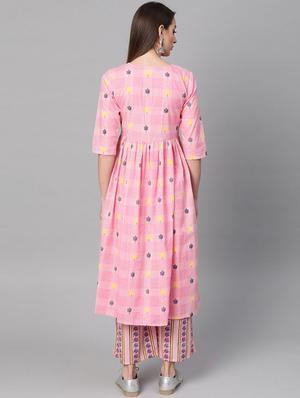 floral kurta palazzo set - 16838139 - Standard Image - 3