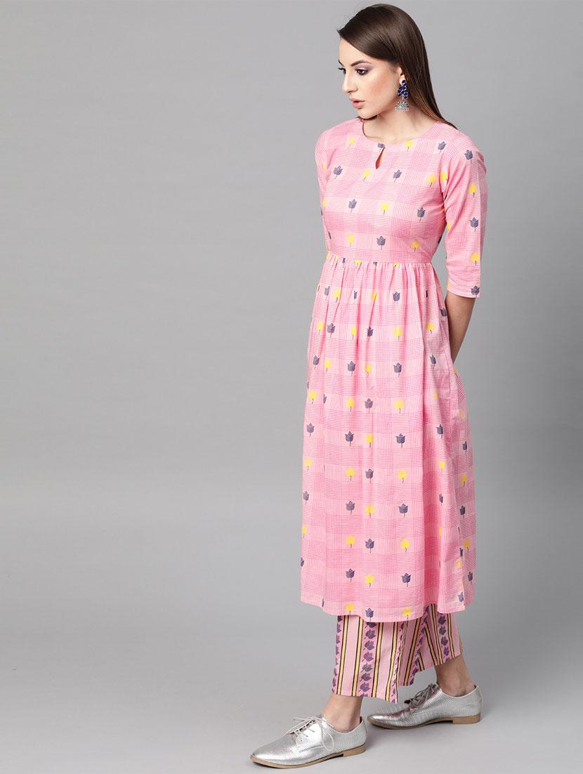floral kurta palazzo set - 16838139 - Zoom Image - 2