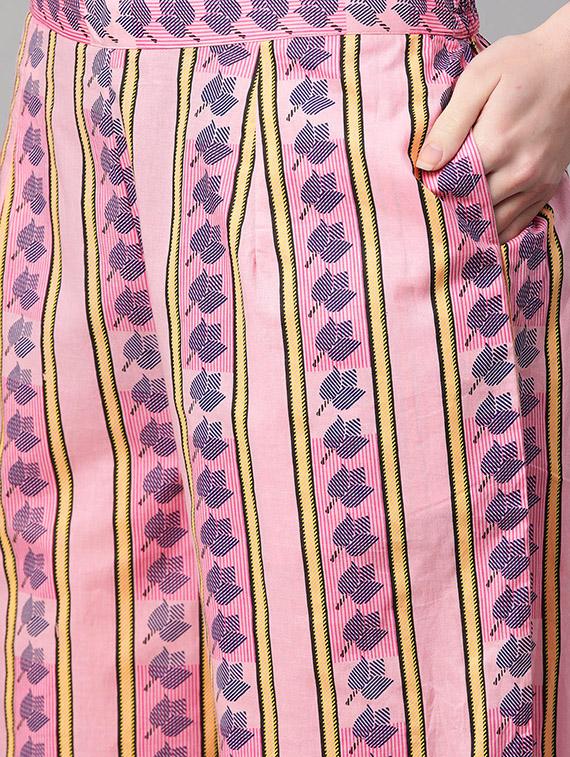floral kurta palazzo set - 16838139 - Zoom Image - 5