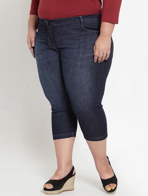 mid rise denim plus capri - 16838182 - Standard Image - 2