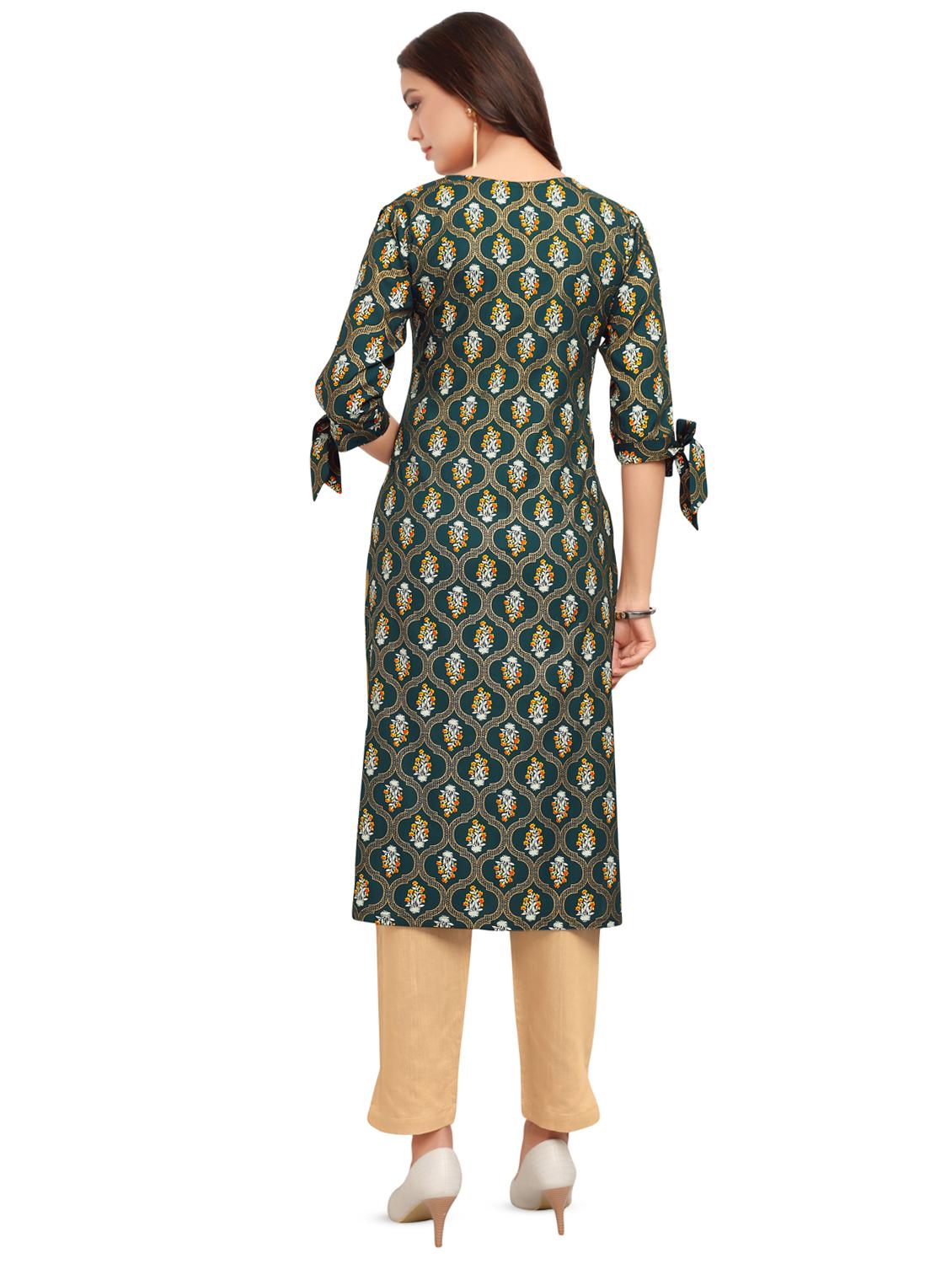 printed straight kurta - 16838205 - Zoom Image - 3