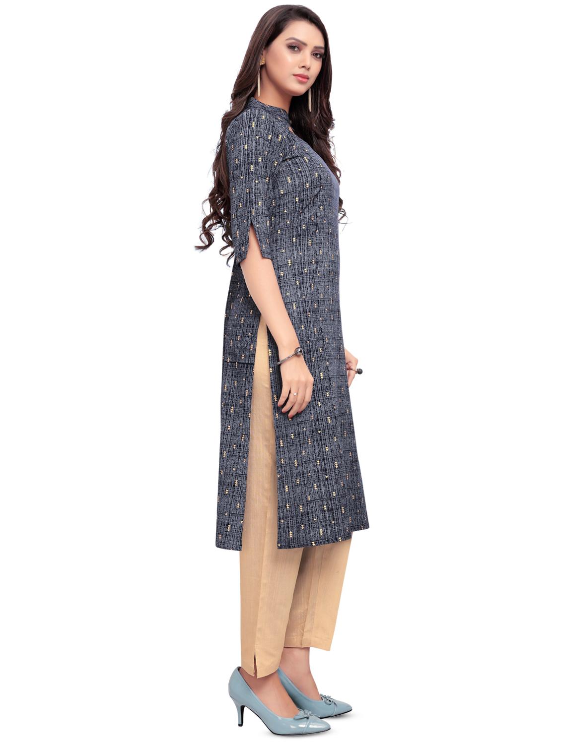 printed straight kurta - 16838207 - Zoom Image - 2