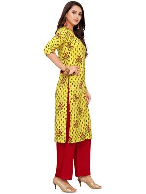 floral straight kurta - 16838211 - Standard Image - 2