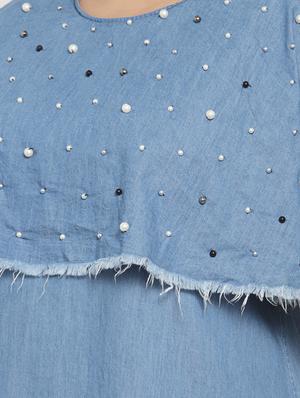 pearl embellished plus dress - 16838222 - Standard Image - 5