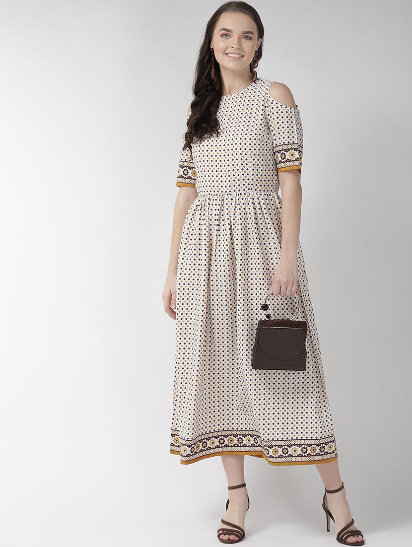 cold shoulder printed maxi dress - 16838318 - Zoom Image - 4