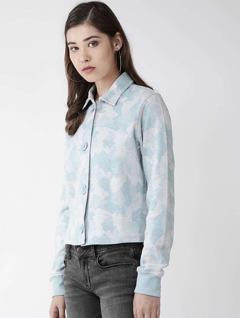 shirt collar camouflage jacket - 16838470 - Zoom Image - 2