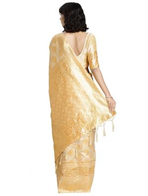 self design banarasi saree with blouse - 16838591 - Standard Image - 2
