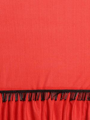 solid ruffled saree with blouse - 16838597 - Standard Image - 3