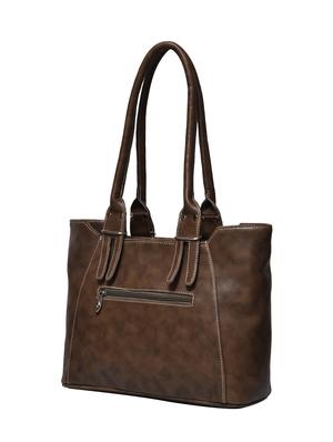 brown leatherette regular handbag - 16838726 - Standard Image - 2