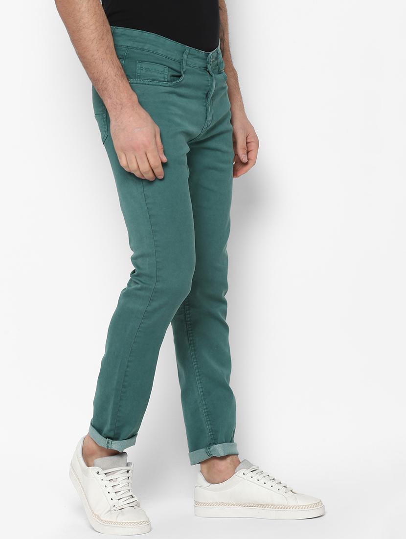green plain denim jeans - 16839116 - Zoom Image - 2