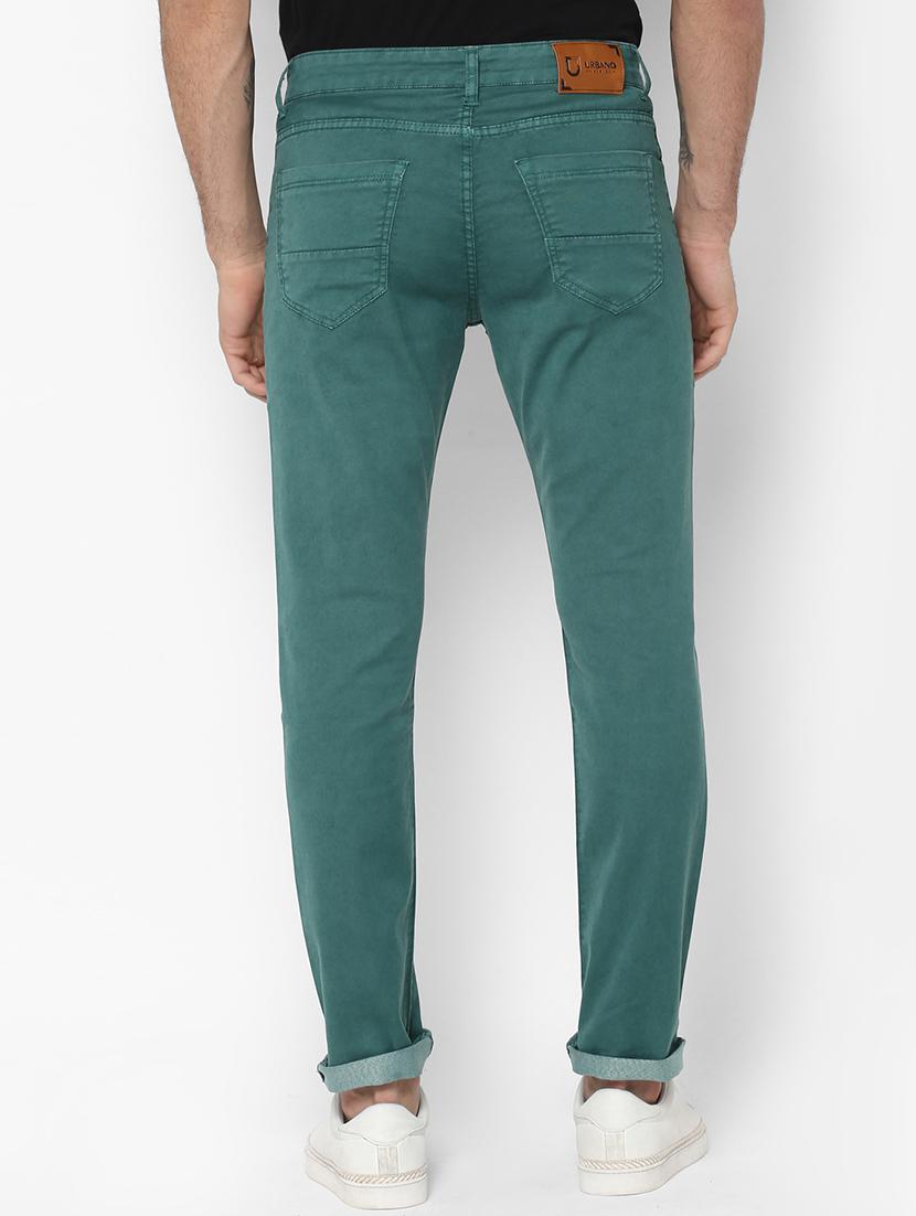 green plain denim jeans - 16839116 - Zoom Image - 3