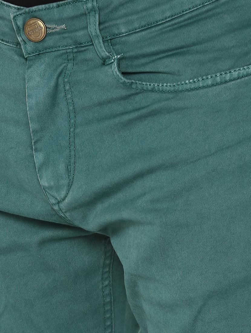 green plain denim jeans - 16839116 - Zoom Image - 4