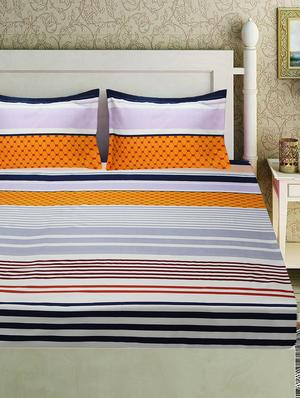 microfiber double bed sheet with 2 pillow covers - 16839266 - Standard Image - 2