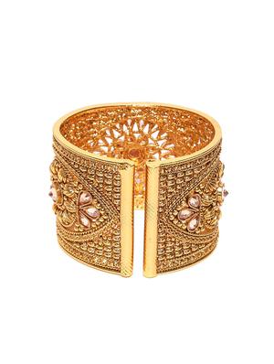 gold brass cuffs bracelet - 16839410 - Standard Image - 2