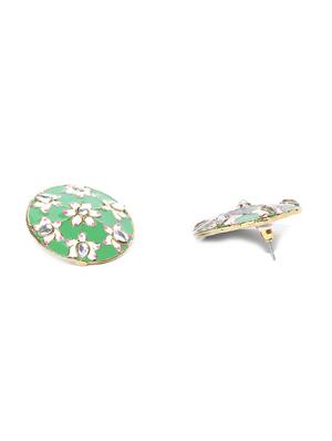green brass studs earring - 16839508 - Standard Image - 2