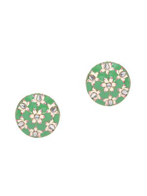 green brass studs earring - 16839508 - Standard Image - 3