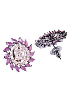 purple brass studs earring - 16839521 - Standard Image - 2
