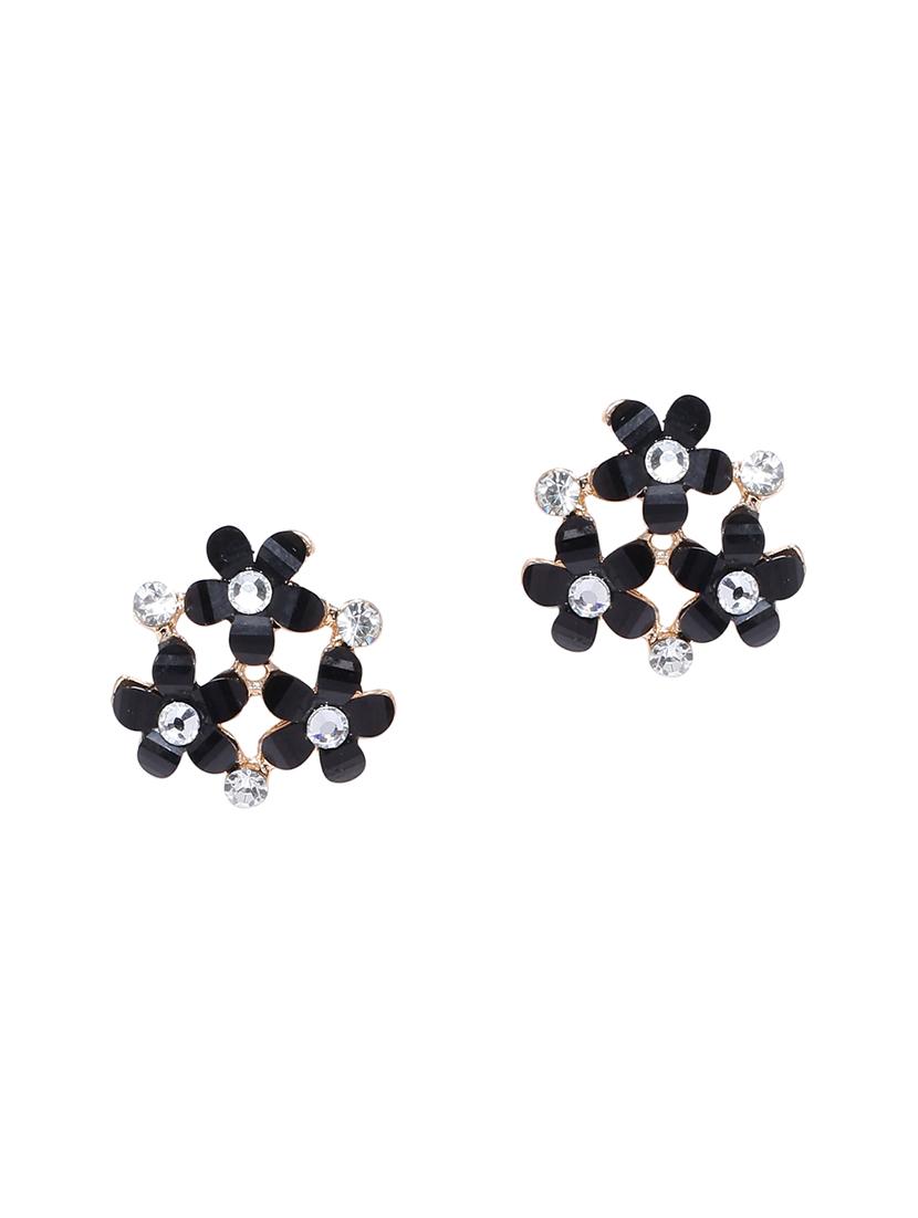 black brass studs earring - 16839524 - Zoom Image - 2