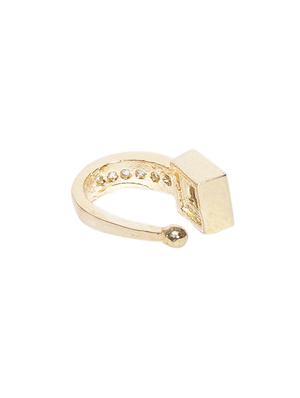 gold brass ring nose pin - 16839558 - Standard Image - 2