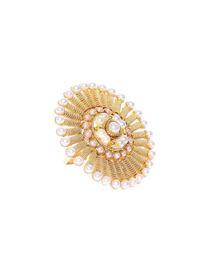 gold brass finger ring - 16839598 - Zoom Image - 2