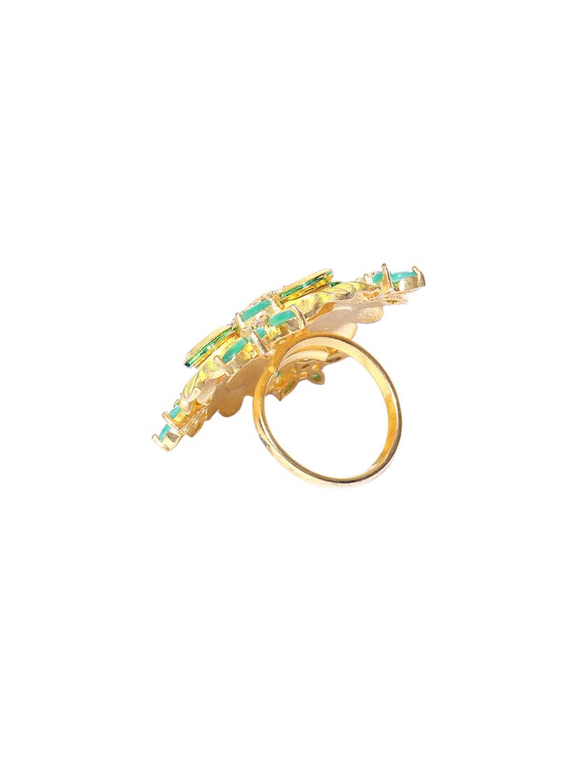 green brass finger ring - 16839599 - Zoom Image - 3