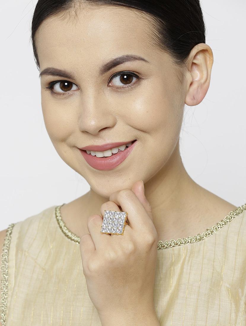 white brass finger ring - 16839604 - Zoom Image - 3