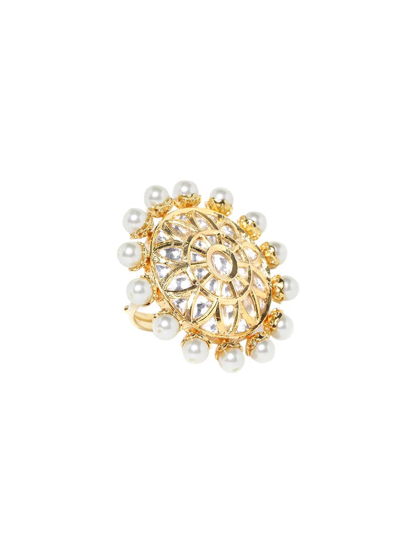 gold brass finger ring - 16839622 - Zoom Image - 1