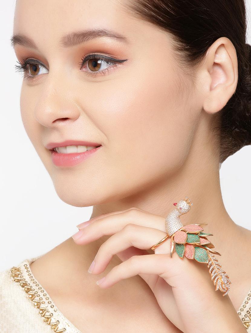 multi colored brass finger ring - 16839626 - Zoom Image - 3