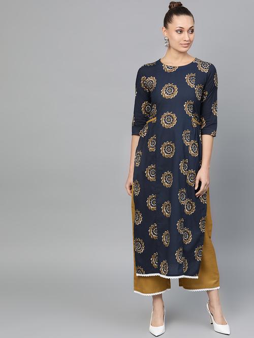 printed kurta palazzo set - 16839870 - Standard Image - 1