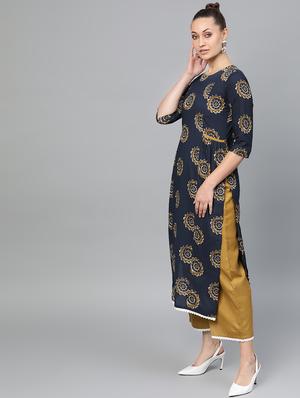printed kurta palazzo set - 16839870 - Standard Image - 2