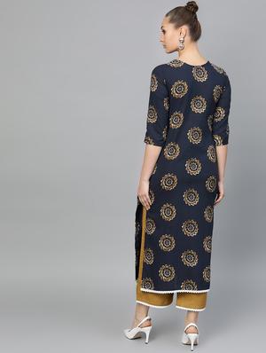 printed kurta palazzo set - 16839870 - Standard Image - 3